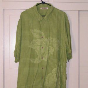 Tommy Bahama Hawaiian Shirt XL Green